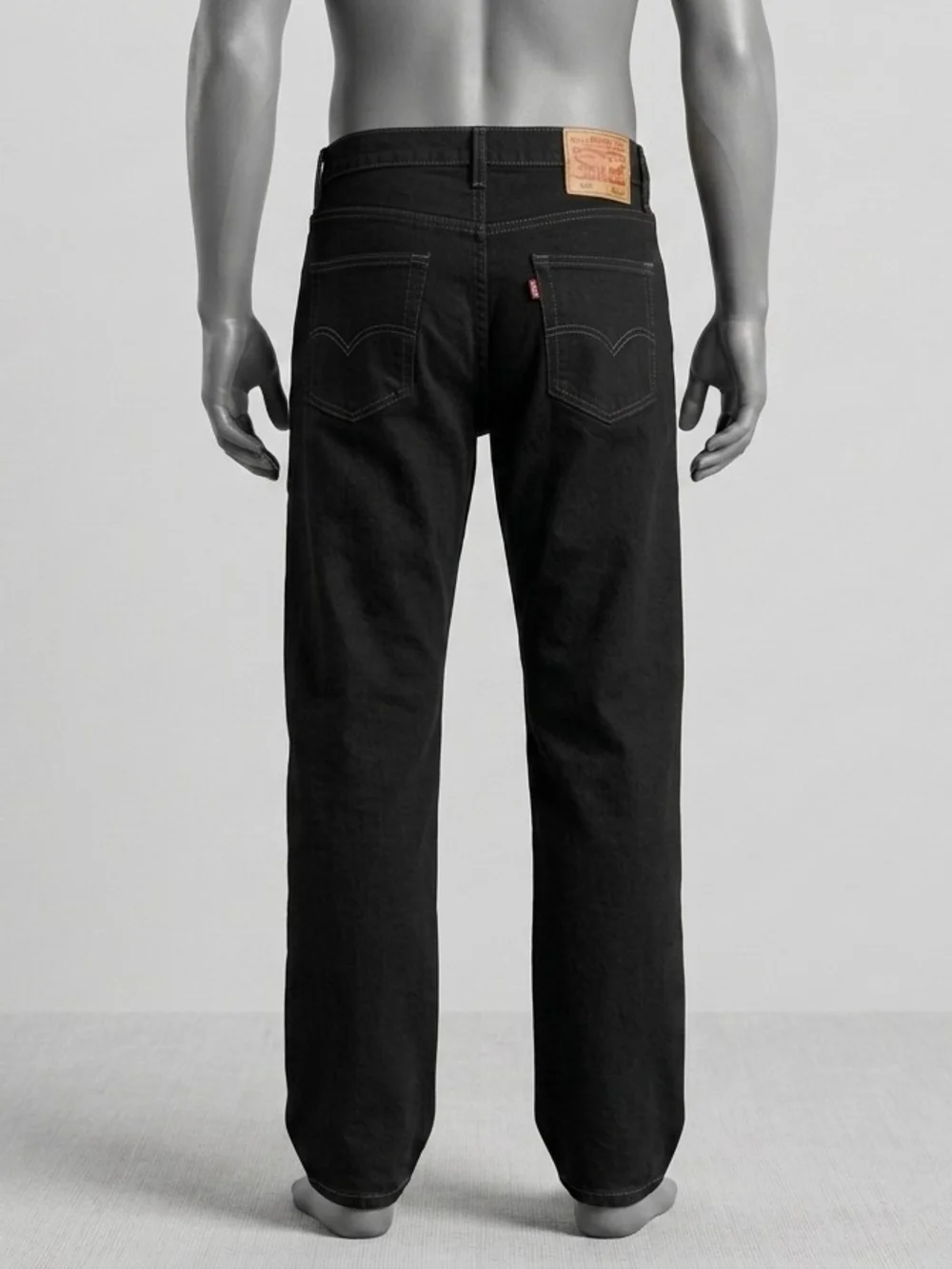 Levi's Men's Relaxed Straight Black Denim Jeans Pre-owned 36/34